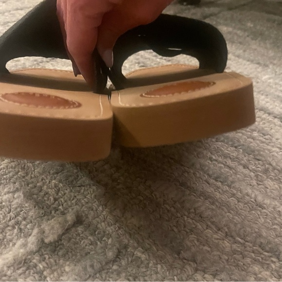 Chloe Woody Slide Sandals Black - Picture 4 of 4